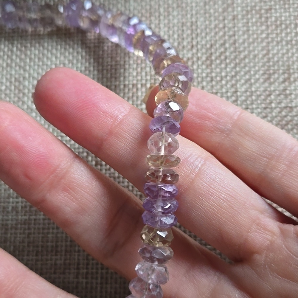 14KT Faceted Ametrine Necklace - Picture 9 of 11